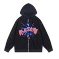 thumbnail image 1 of MesaSe Sweat à Capuche Zippé pour Femmes Mode Imprimé Étoile avec Poches, 1 of 2