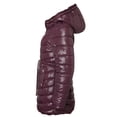 thumbnail image 3 of Sportoli Manteau d'Hiver pour Femmes Réversible, Doublé en Fausse Fourrure, Doudoune Matelassée - Merlot (1X), 3 of 7