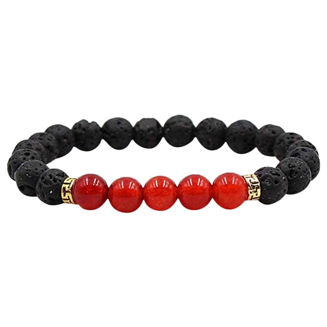 EGNMCR Bracelets pour Femmes Mode Unisexe Thérapies de Guérison Bracelets Perles de Pierre Bracelets à Brins Extensibles Bracelet pour Femmes