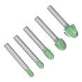 thumbnail image 1 of Bits de Nez Ronds, 5 Pcs Outils de Coupe de Bit de Routeur pour MDF pour Charpentier pour CNC pour Menuiserie, 1 of 8