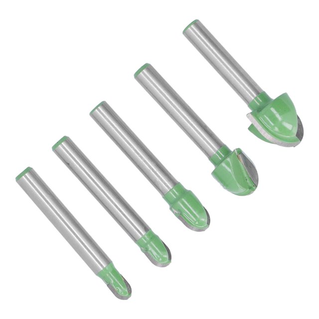 Bits de Nez Ronds, 5 Pcs Outils de Coupe de Bit de Routeur pour MDF pour Charpentier pour CNC pour Menuiserie