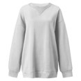 thumbnail image 4 of Jamicy Chandails en Molleton pour Femmes 2025 Nouvelle Mode Surdimensionné en Polaire Col Rond Chandail Décontracté Confortable Automne 2025 Mode Basique, 4 of 4