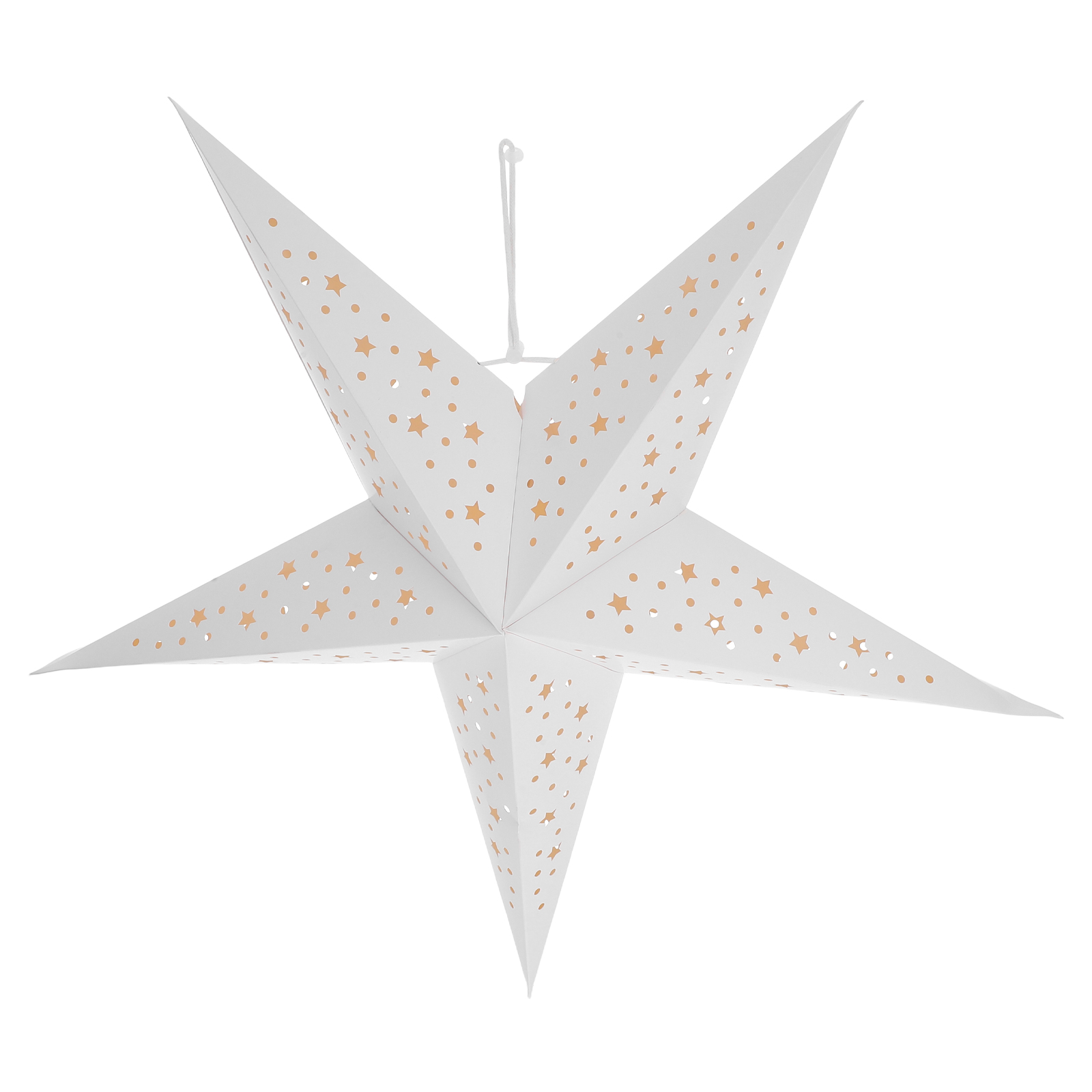 White Paper Chandelier Shade for Lamp Use Star Shaped Pendant Cover 7.8 Inches