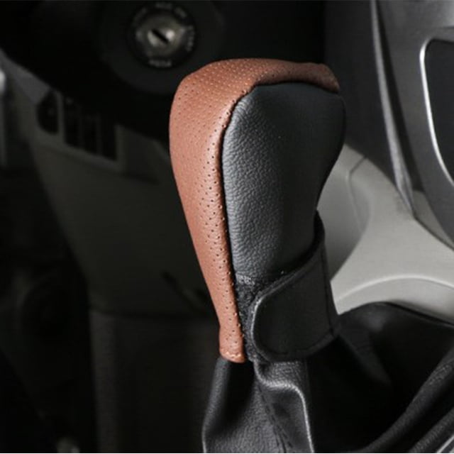 TIMIFIS Gear Shift Cover Car Gear Cover Leather Gear Cover Automatic Gear Cover Hand Sewn Gear Lever Cover Car Interior Decoration Car Accessories Other Exterior Accessories