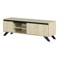 thumbnail image 2 of South Shore Flam TV Stand with Doors for TV up to 60", in Bleached Oak, 2 of 15