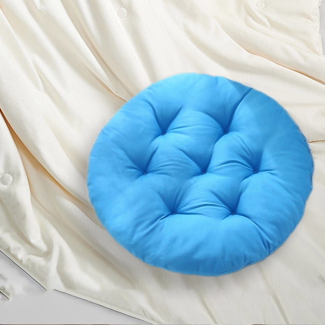 Meitianfacai Coussin de Chaise Rond Rembourré pour Bureau et Usage Étudiant, Coton et Lin (Ensemble de 1)