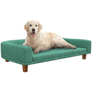PawHut Dog Sofa with Washable Cover, Anti-slip Foot Pads, Green