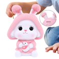 thumbnail image 3 of simhoa Bunny Statue Change Box Decorative Feng Shui Decor Cute Animal Statue Money Bank Pink, 3 of 8