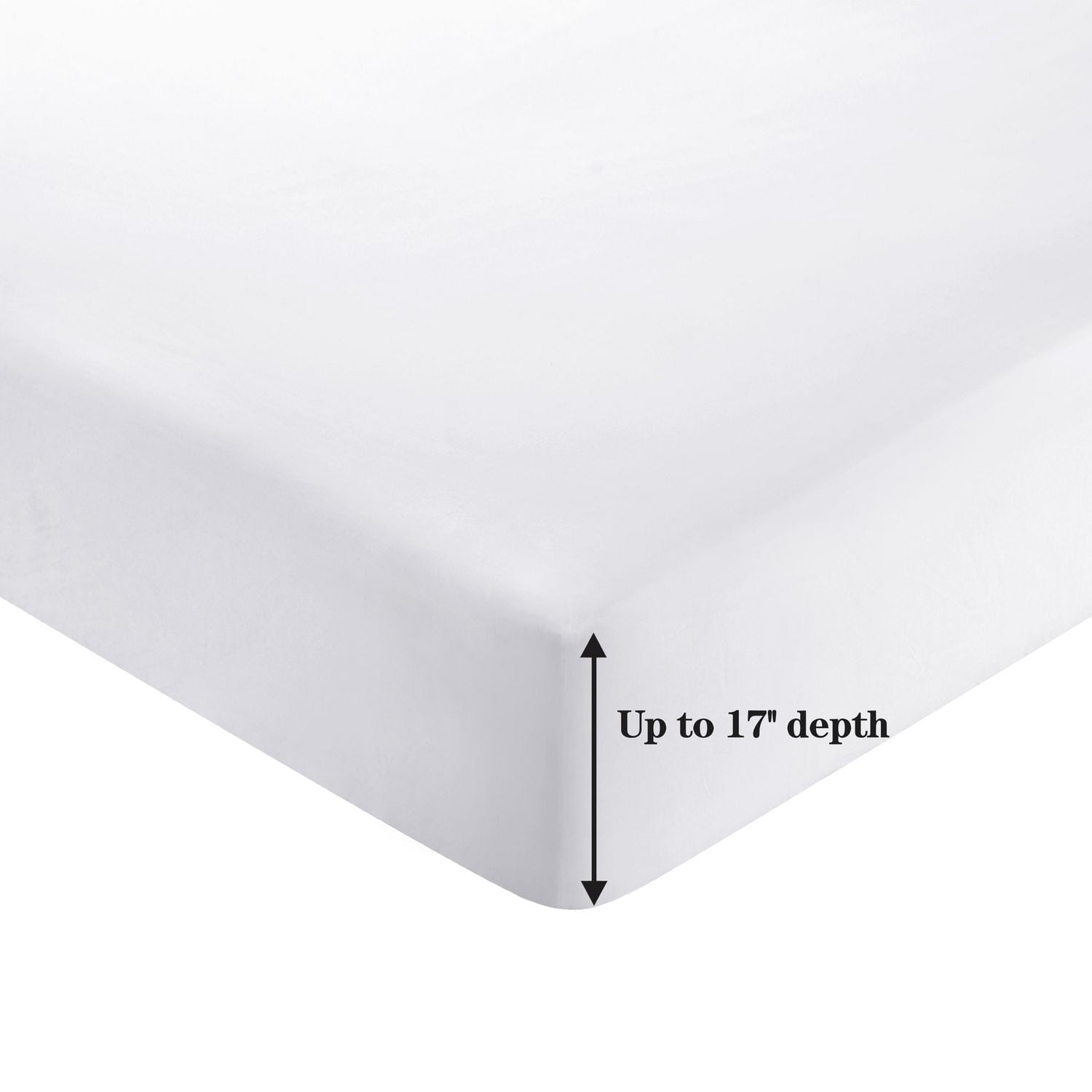 Drap-housse en bambou massif ultra doux et soyeux à poche profonde, couleur blanche, pour toutes les saisons