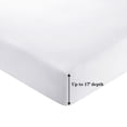 thumbnail image 2 of Marina Decoration 600 Thread Count Ultra Soft Deep Pocket Hotel Standard Solid Bedding Long Staple Percale Cotton All Season Sheet Set with Pillowcase, 2 of 7