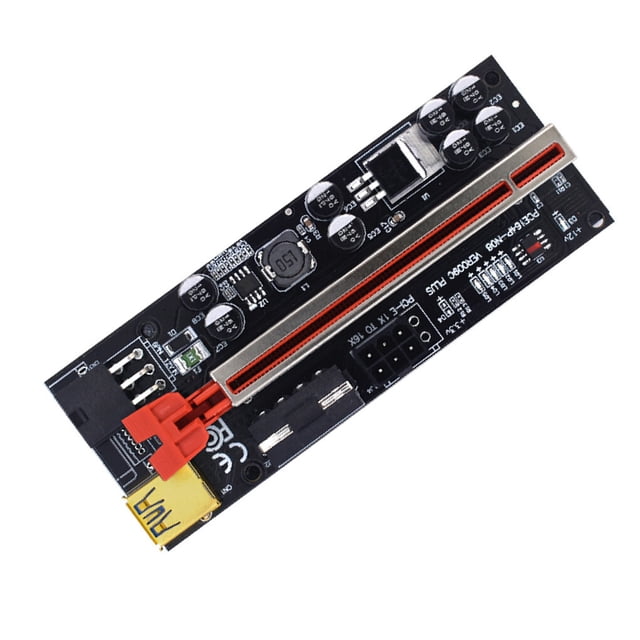 Youkk PCI-E 1x à 6x Carte d'Extension Carte USB Carte Mère Adaptateur Accessoires Fente Rouge+fil Rouge 1 Ensemble