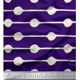 thumbnail image 1 of Soimoi Purple polyester Crepe Fabric Dot & Stripe Print Fabric by Yard 42 Inch Wide, 1 of 5
