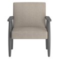 thumbnail image 2 of Mid-Century Modern Faux Leather Accent Chair in Grey, 2 of 7