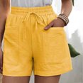 thumbnail image 2 of Leutsin Short de Jogging pour Femmes, Actif, Fuselé, Entraînement, Yoga, Détente, avec Poches, 2 of 5