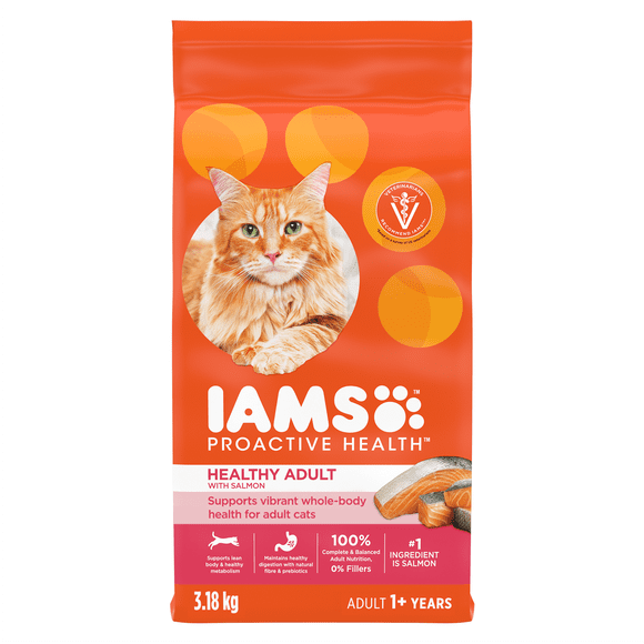 Iams Proactive Health Healthy Adult with Salmon Dry Cat Food 3.2kg