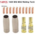 thumbnail image 1 of Lefu 14Pc MAG MIG-14AK Welding Torch Consumables Torch Gas Nozzle Tip Holder, 1 of 6