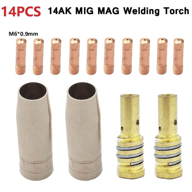 Lefu 14Pc MAG MIG-14AK Welding Torch Consumables Torch Gas Nozzle Tip Holder