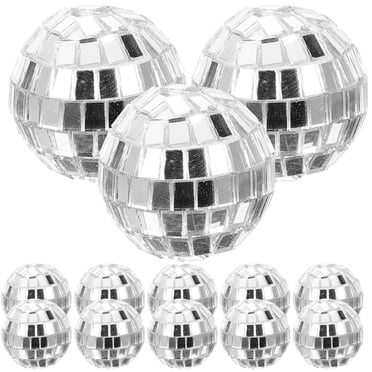 SHISUYAN 12 pcs Disco Party Decorations Mirror Disco Balls Hanging Disco Balls Glass Reflective Disco Balls