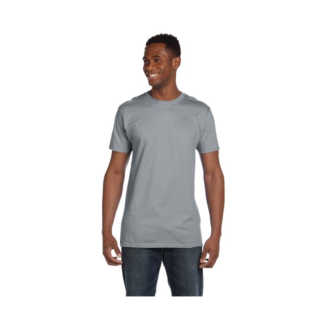 Hanes Mens Ringspun Cotton Crewneck Nano-T T-Shirt, Style 4980