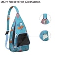 thumbnail image 4 of Cute Cartoon Shark Sling Backpack - Playful Underwater Shark Pattern, Lightweight & Durable (Marine Life Lover Gift), 4 of 4