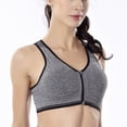 thumbnail image 3 of MesaSe Women‘s Front Zipper Closure Sports Bra High Impact Support Racerback Zip Front Close Workout Bras with Removable Pads, 3 of 9