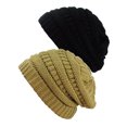 thumbnail image 1 of Tuque Tricotée pour Femmes (Lot de 2), Noir/camel, 1 of 1