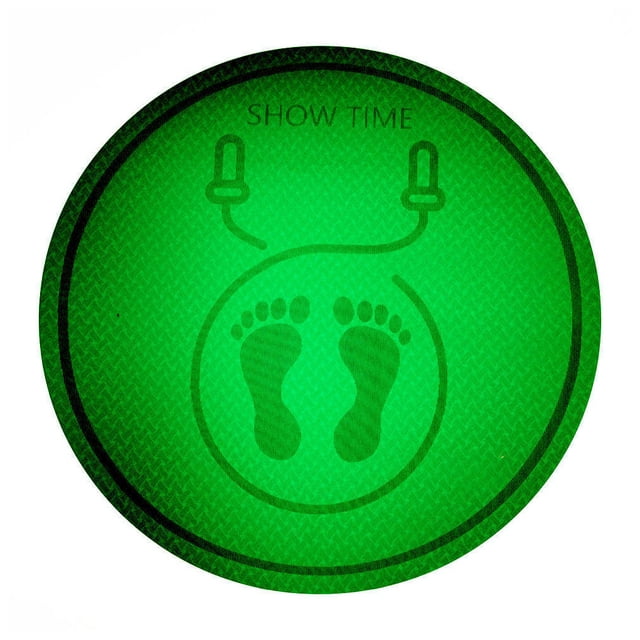 mmirethe Jumping Rope Mat Shock Absorption Double Sided Yoga Sporting Mute Sound Insulation Mats Exercise Fitness Workout Gym Green