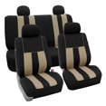 thumbnail image 1 of FH Group Universal Fit Striking Striped Cloth Car Seat Covers for Auto SUV VAN Airbag Compatible Full Set, 1 of 10