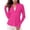 #0452-Hot Pink, variant on Ailaofu Women's Shirts Long Sleeve 1/4 Zip Sun Protection Quick Dry Workout Hiking Athletic Shirts Rash Guard