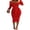 Red, variant on Xingqing Women Sexy Off Shoulder Dress Sequined Long Sleeve Bodycon Party Dresses Evening Gown Black XL