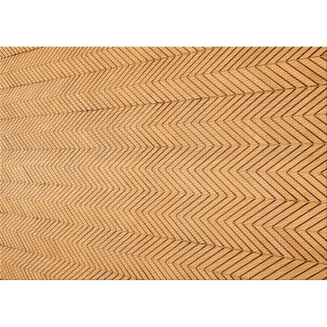 Ahgly Tapis Rectangulaire Lavable en Machine Intérieur Transitionnel Jaune Orange, 4 Pieds x 6 Pieds
