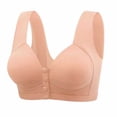 thumbnail image 2 of Sentmoon Bras for Women No Underwires Plus Size Sports Bras for Women Wide Strap Front Closure Breathable Side Support Solid Color Yoga Bras Stylish for Daily Commute Pink M, 2 of 3