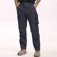 thumbnail image 2 of XUNKUSGA Hiking Pants Men Solid Color Windproof Softshell Outdoor Mens Pants Lightweight Water Resistant Ripstop Cargo Pants Comfortable Pull On Work Pant Gray, 2 of 9