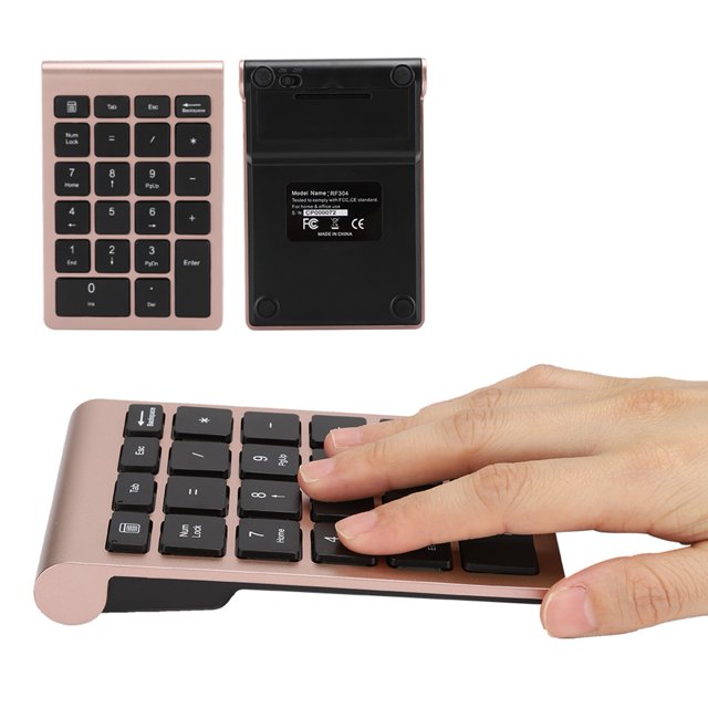 Clavier Numérique RF304 22 Touches USB 2.4G Mini avec Récepteur Gris Fer pour Bureau Maison
