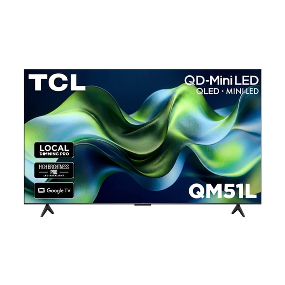 TCL 65" QM51L Series 4K UHD HDR QD-Mini LED Smart TV with Google TV – 65QM51L