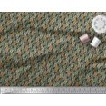 thumbnail image 3 of Soimoi Rayon Fabric Leaves Small Printed Craft Fabric by The Yard 42 Inch Wide, 3 of 3