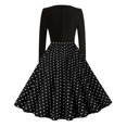 thumbnail image 1 of TJAZFJPA Robe de Plage pour Femme Robe à Col en V Décontractée à Manches 7/8 Haut T-Shirt Robe Noire Formelle Femme Robes Noires à Nouer pour Femme, 1 of 6