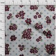 thumbnail image 2 of oneOone Popeline de Coton Sergé Bordeaux2 Tissu Floral et Géométrique Matière de Robe Tissu Imprimé Tissu au Mètre 56 Pouces de Large, 2 of 4