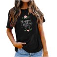 thumbnail image 1 of EQWLJWE Femmes Tops Oversize Graphique Print Tee-Shirt en Vrac Manches Courtes Col Rond Épaule Décontractée Tee-Shirt Dégagement, 1 of 7