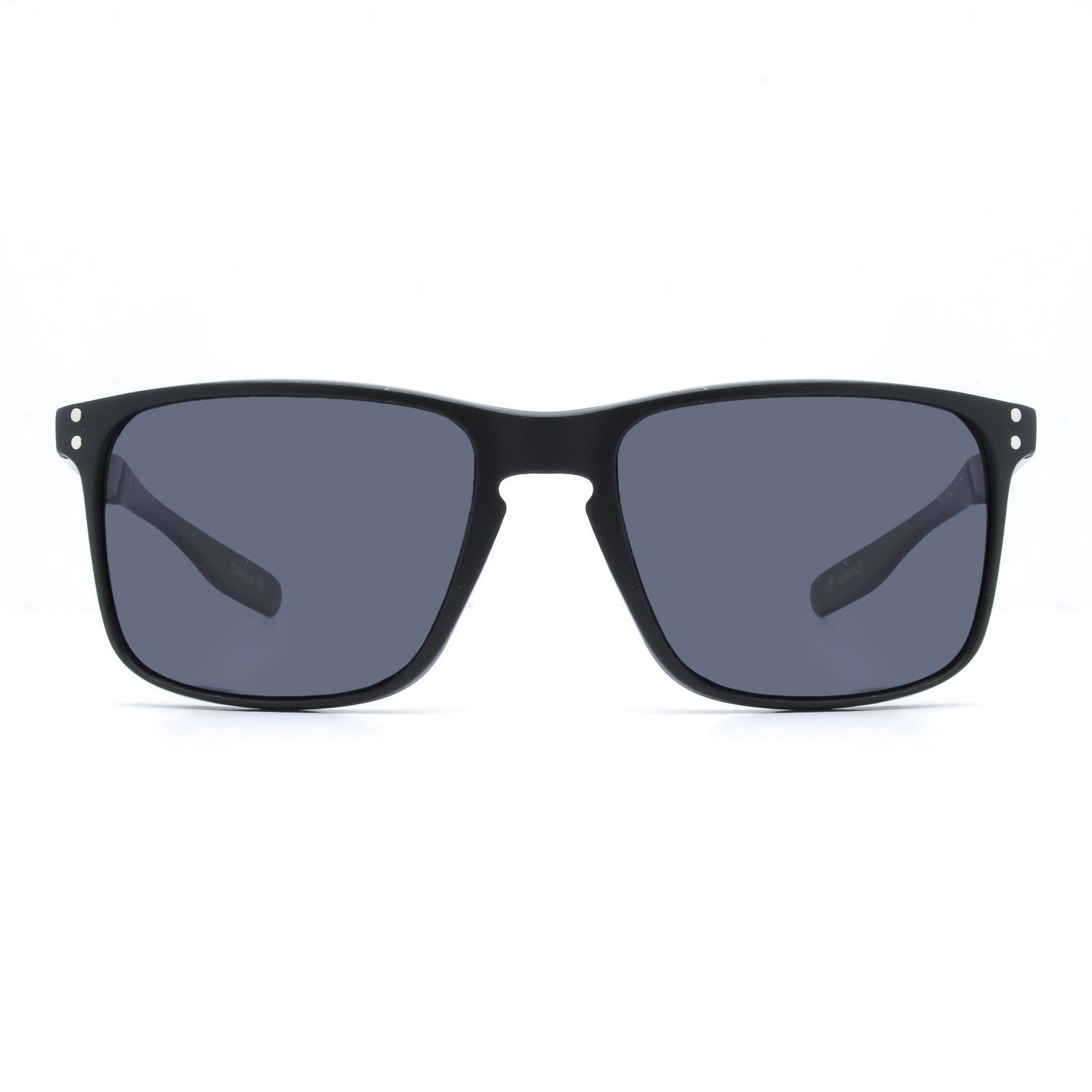 George Mens Black Polarized Square Sunglasses