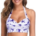 thumbnail image 2 of Birdeem Haut de Bikini Dos Nu à Col Licou pour Femmes, Mode Polyvalente Aguichant à Imprimé, 2 of 12