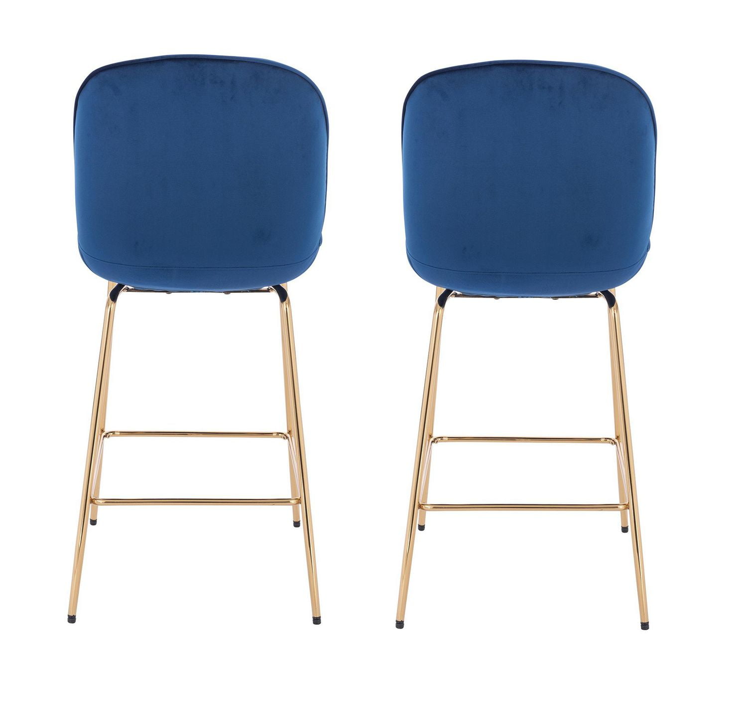 Lot de 2 tabourets Lotus bleus pour salle à manger