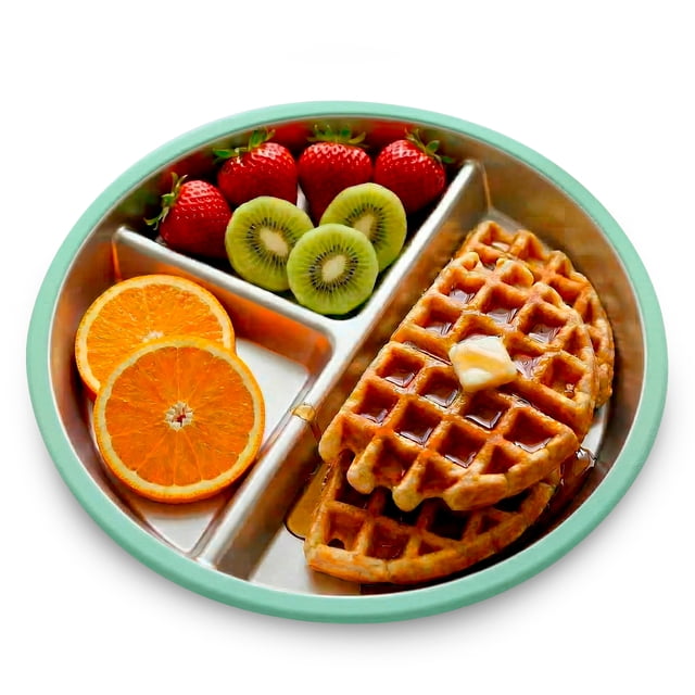 Melii Stainless Steel Plate with Silicone Suction Mint