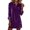 Purple, variant on GDREDA Elegant Fashionable Midi Gown Casual Long Sleeve Party Dress With Sequin Applique For Women Daily Wear Black,S