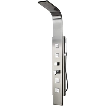 Blue Ocean 59” Stainless Steel Thermostatic Shower Panel with Rainfall Shower Head, Body Nozzles, and Handheld Shower Head (SPS8897)