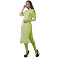 thumbnail image 4 of Moomaya Kurtis Droits Imprimés pour Femmes, Col en V, Manches Retroussables, Kurta Tunique, 4 of 6