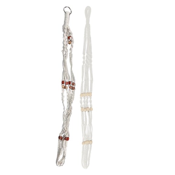 Handwoven Cotton Rope Hanging Plantser | Bohemian Flowerpot Net Bag | Indoor Outdoor Plants Holder for Hanging Pots, Ceramic and Terrariums | Home Garden Wall Ceiling Decor