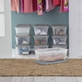 thumbnail image 3 of Sterilite Set of (10) 5.7 Liter Storage Box, Clear Plastic Storage Bins, Snap-on Lid, Grey, 3 of 6