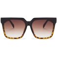 thumbnail image 1 of FEISEDY Womens Oversize Square Boyfriend Style Horned Rim Thick Plastic Sunglasses B2585, 1 of 6