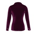 thumbnail image 4 of Plebaso Women's Velvet Long Sleeve Button down Shirts Fall Winter Tops Womens Dressy Blouses with Pockets, 4 of 4
